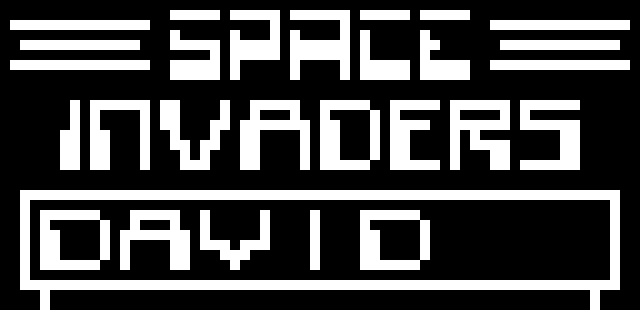 Space Invaders title screen